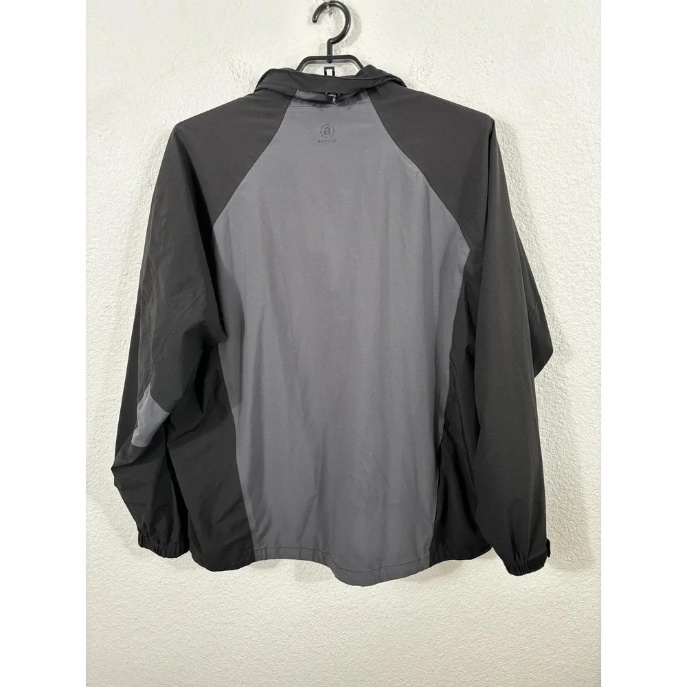 Abacus Jacket Mens 2XL Black Stretch Dry Full Zip‎ Windbreaker Golf Outdoor Coat